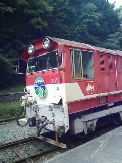 井川線の電気機関車の写真